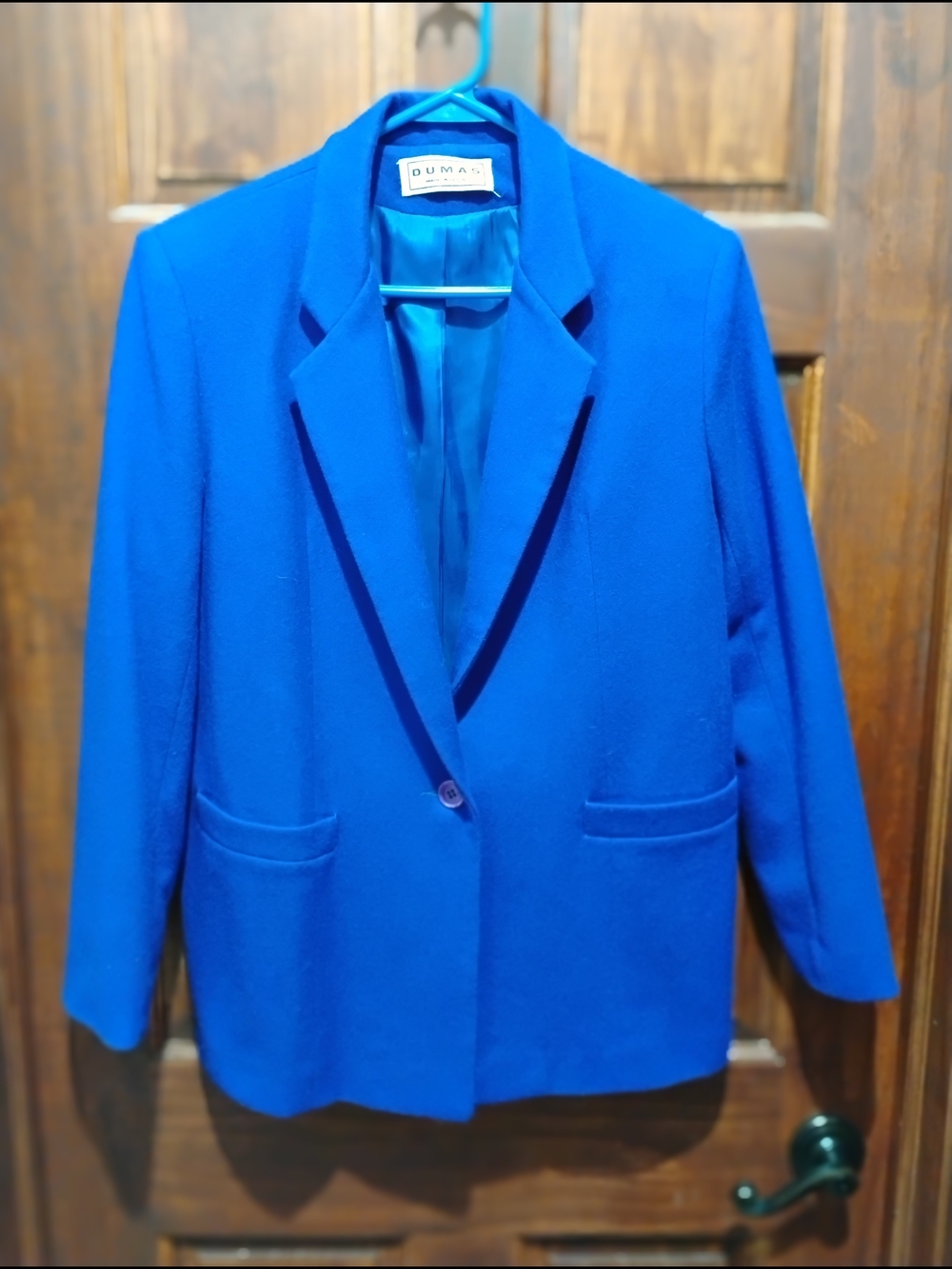 Women’s Vintage Royal Blue Single-Button Blazer